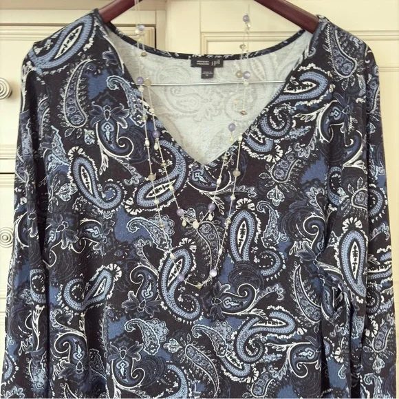 J JILL Wearever Knit Paisley Dress - Picture 5 of 16